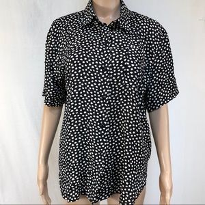 Ali Miles women’s Blouse Sz 12 100% Rayon Black